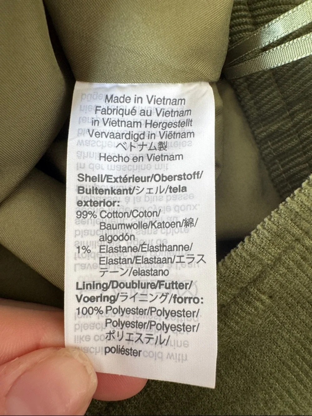 J. Crew Olive Green Corduroy A-Line Mini Skirt Size 2